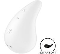 Satisfyer Dew Drop - Vibratore Bianco da Appoggio a Forma di Goccia