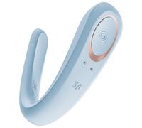 Satisfyer Double Classic - vibratore di coppia (blu)