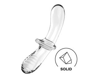 Satisfyer Double Crystal - dildo doppia estremità - vetro trasparente