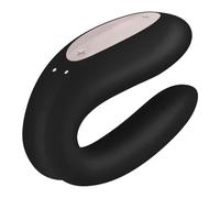 Satisfyer Double Joy Connect App Vibratore di Coppia | Migliora la Stimolazione di Clitoride, Punto G e Pene | Sex Toy impermeabile (IPX7) e ricaricabile | Sex Toys sessuale per Adulti in Nero
