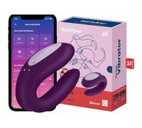 Satisfyer Double Joy Vibratore a doppia stimolazione, Viola