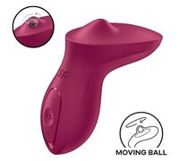 Satisfyer Exciterrr - vibratore clitorideo rotante con perline (rosso)