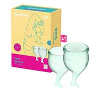 Satisfyer Feel Secure coppetta mestruale 2 pezzi | Coppette mestruali riutilizzabili e sostenibili, 15 e 20 ml | Facile da pulire e confortevole | Silicone medico