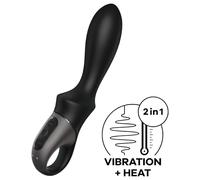SATISFYER HEAT CLIMAX ANAL VIBRATOR APP - BLACK