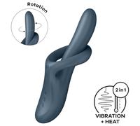 Satisfyer Heat Flex 4 - vibratore con riscaldamento e braccio per clitoride (grigio)