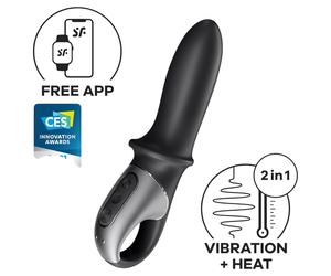 Satisfyer Hot Passion - stimolatore anale riscaldante intelligente (nero)
