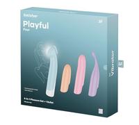 Satisfyer Playful Four Vibrator Sexual Wellness Device Set | Dispositivi benessere per adulti per donne | Vibratore per stimolazione del clitoride | Dispositivo vibrante per piacere sessuale |