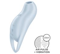 Satisfyer Pocket Pro 1 - Stimolatore di clitoride a onde d'aria con batteria ricaricabile (blu)