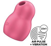 Satisfyer Pro To Go 1 Double Air Pulse Stimulator & Vibrator - Red