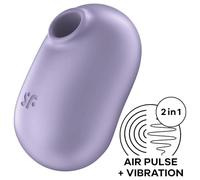 SATISFYER PRO TO GO 2 ESTIMULADOR Y VIBRADOR DOBLE - VIOLETA - VIOLA SCURO