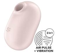 SATISFYER - PRO TO GO 2 DOPPIO STIMOLATORE E VIBRATORE VIOLA - BEIGE