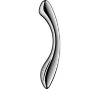 Satisfyer Pure Gravity 1 - Dildo in acciaio argentato con rilievi