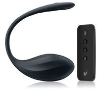 Satisfyer Ribbed Petal Connect App Uovo vibrante Black 23 cm