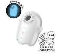 SATISFYER - GLOWING GHOST AIR PULSE VIBRADOR AMARILLO - BIANCO