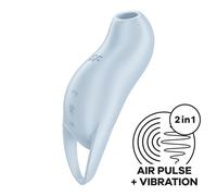 Satisfyer Pocket Pro 1 - Stimolatore di clitoride a onde d'aria con batteria ricaricabile (blu)