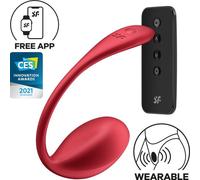 SATISFYER - SHINY PETAL STIMOLATORE CON TELECOMANDO G-POINT ROSSO APP GRATUITA