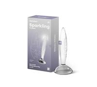 Satisfyer Cristallo Scintillante - dildo in vetro rigato (trasparente)