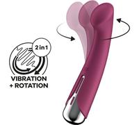 SATISFYER - SPINNING G-SPORT 1 VIBRADOR ROTADOR ROJO - BEIGE