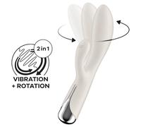 SATISFYER - SPINNING RABBIT 1 CLITORIDE E STIMOLAZIONE DEL PUNTO G ROSSO - BEIGE
