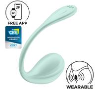 SATISFYER - STIMOLATORE PUNTO G PETALE LISCIO VERDE ACQUA APP GRATUITA