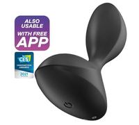 Satisfyer Sweet Seal Vibrating Plug App - Black