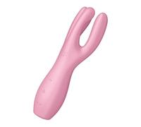 Satisfyer Threesome 3 Vibratore | 12 Modalità di Vibrazione | 3 Motori per la Stimolazione del Clitoride e delle Labbra | Sex Toys impermeabile (IPX7) | Dildo Giocattolo sessuale per Donne in Rosa