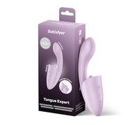 Satisfyer Tongue Expert | impermeabile (IPX7) | vibratore | In silicone vibratore per lingua e rabbite per clitoride e punto G | 9 programmi di vibrazione e 9 modalità di perdita