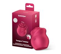 Satisfyer Tongue Twister - vibratore clitorideo lingua rotante - silicone rosa