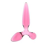 Satisfyer Triple Crystal 2, dildo in vetro | sex toy in vetro 3 in 1 con stelo, sfera e plug | per giochi con le temperature | per uso anale e vaginale | vetro borosilicato | liscio, igienico