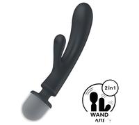 Satisfyer Triple Lover - Vibratore G-Spot e Massaggiatore (Argento)