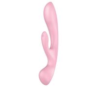 Satisfyer TRIPLE OH vibratore con stimolatore clitorideo Pink 23,5 cm