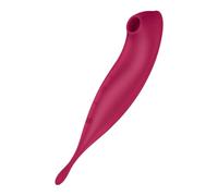 SATISFYER TWIRLING PRO+ STIMOLATORE DI IMPULSI D''ARIA E VIBRATORE APP - VERDE - ROSSO