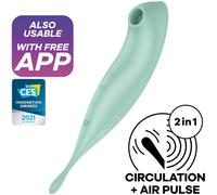 Satisfyer Twirling Pro+ Stimolatore ad Impulsi D'Aria - Verde