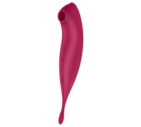 SATISFYER TWIRLING PRO+ STIMOLATORE DI IMPULSI D''ARIA E VIBRATORE APP - VERDE - ROSSO