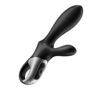 SATISFYER HEAT CLIMAX + ANAL VIBRATOR APP - BLACK