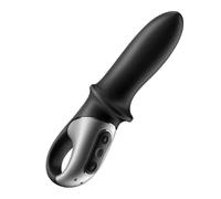 Satisfyer, vibratore anale Bluetooth, Hot Passion Connect App, 17 cm, con app, con funzione riscaldante, in silicone