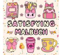 Satisfying Malbuch: Nur Mädchenkram - Große Motivdesigns Für Alle Altersgruppen. 50 Lustige und Entspannende Große Muster Mit Dicken Linien für Mädchen - Erwachsene, Teenager und Senioren