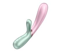 Satisyfer, Rabbit Bluetooth, Hot Lover Connect App', 20 cm, con app, silicone impermeabile, ricaricabile e delicato sulla pelle, colore:menta