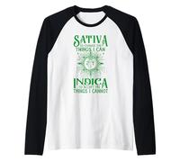 Sativa per cambiare le cose che posso Indica Cannabis Weed Leaf Maglia con Maniche Raglan