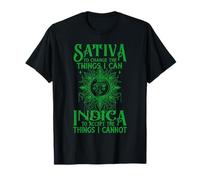 Sativa per cambiare le cose che posso Indica Cannabis Weed Leaf Maglietta