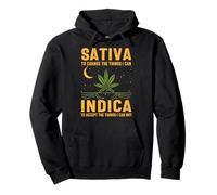 Sativa per Cambiare Le Cose, Indica Sativa Joke, Erba 420 Felpa con Cappuccio