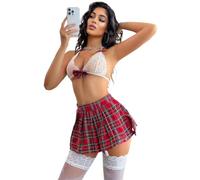 Satohom Lingerie da donna JK, set da 3 pezzi per cosplay e giochi di ruolo