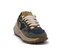 Satorisan - Scarpe Casual Uomo Donna - Chacrona Metta Hemp - Sneakers Vintage Pelle e Tessuto Sostenibili, Confortevoli e Durevole - Colore Indigo - Taglia 40