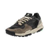 Satorisan - Scarpe Casual Uomo - Chacrona Linen - Sneakers Vintage Cuero y Lino Sostenibili, Confortevoli e Durevole - Colore Fumo Black - Taglia 42