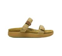 Satorisan - Kae Linen - Sandali Sportivi Donna - Sandali Piatti Cuero y Lino Sostenibili, Confortevoli e Durevole - Colore Wheathered Khaki - Taglia 39