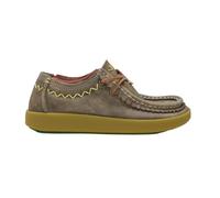 Satorisan - Kwahu Rustic - Mocassini Wallabee Donna - Mocassini Pelle e Tessuto Sostenibili, Confortevoli e Durevole - Colore Loden - Taglia 39