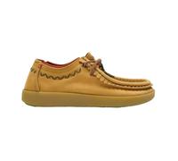 Satorisan - Mocassini Wallabee Donna - Kwahu Rustic - Mocassini Pelle e Tessuto Sostenibili, Confortevoli e Durevole - Colore Peanut W - Taglia 37