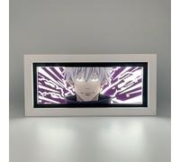 Satoru Gojo Eyes Light Box - Jujutsu Kaisen - Lampada a forma di anime con luce notturna - Decorazione per la stanza 3D Anime Regalo per Otaku