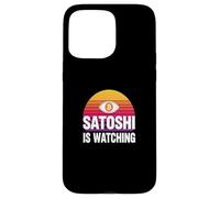Satoshi sta guardando nakamoto blockchain security bitcoin Custodia per iPhone 15 Pro Max