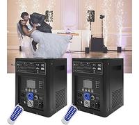 SATSAT Macchine per Effetti Pirotecnici, 600W Electronic Sparkular Machine, Stage Fountain Sparkular Machine, Wedding Party Stage Special Effect Machine, DMX512 / Telecomando,2Pcs